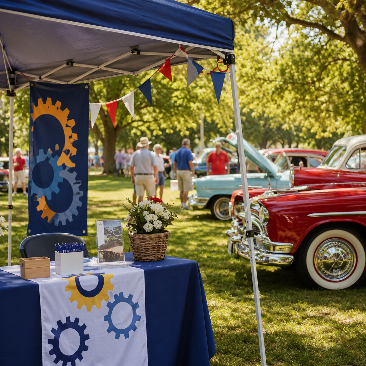 Norco Rotary booth at the Classics in the Park car show