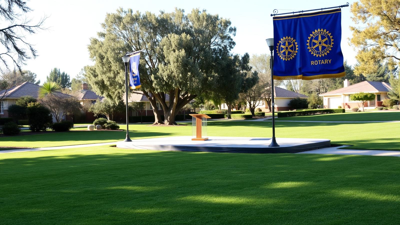 Community park setting ready for a Norco Rotary gathering